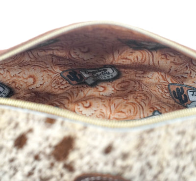 Cosmic Cowgirl - Chocolate & White w/ Sedona Leather-Cosmic Cowgirl-Western-Cowhide-Bags-Handmade-Products-Gifts-Dancing Cactus Designs