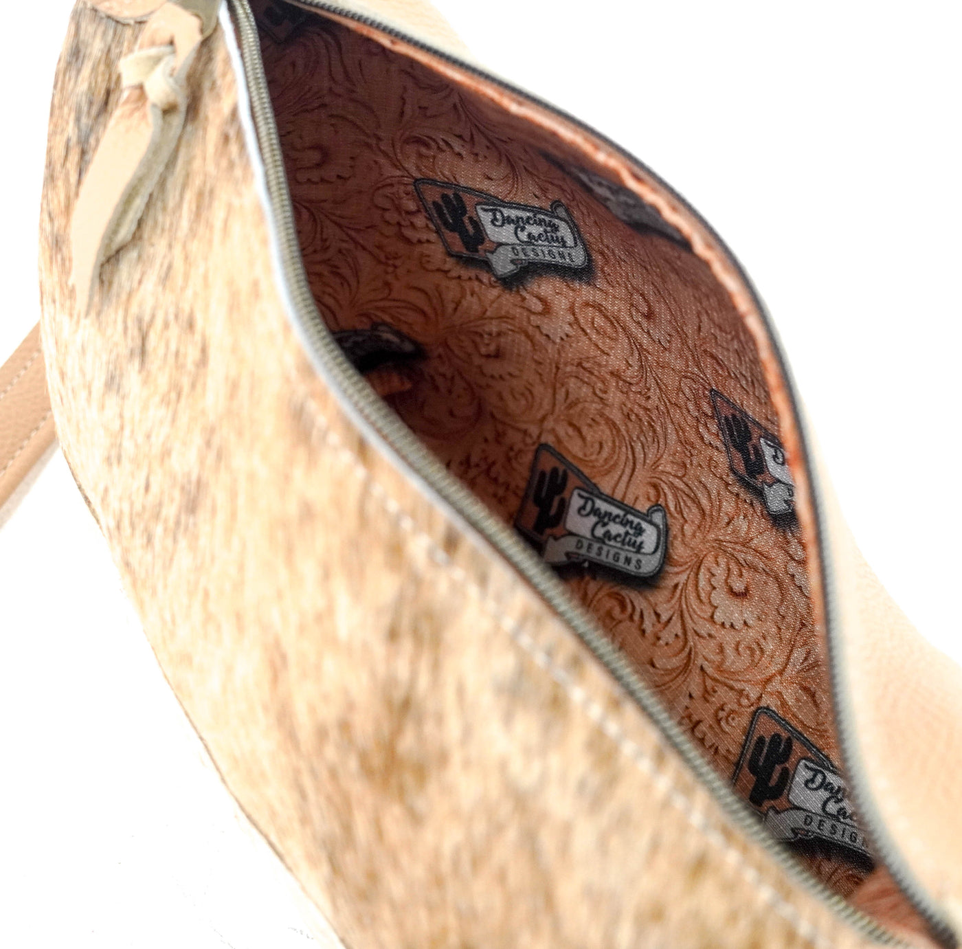 Cosmic Cowgirl - Light Brindle w/ Marshmallow Roses-Cosmic Cowgirl-Western-Cowhide-Bags-Handmade-Products-Gifts-Dancing Cactus Designs