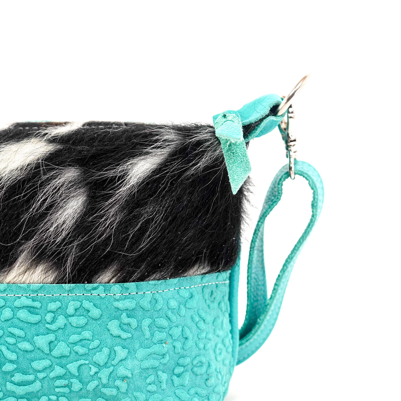 Cosmic Cowgirl - Tricolor w/ Turquoise Leopard-Cosmic Cowgirl-Western-Cowhide-Bags-Handmade-Products-Gifts-Dancing Cactus Designs