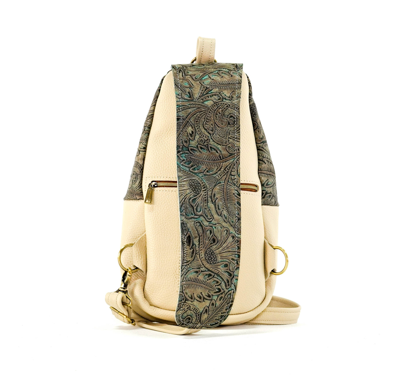 Sling Bag - All Embossed w/ Turquoise Autumn