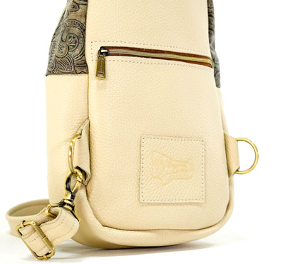 Sling Bag - All Embossed w/ Turquoise Autumn