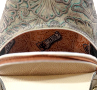 Sling Bag - All Embossed w/ Turquoise Autumn