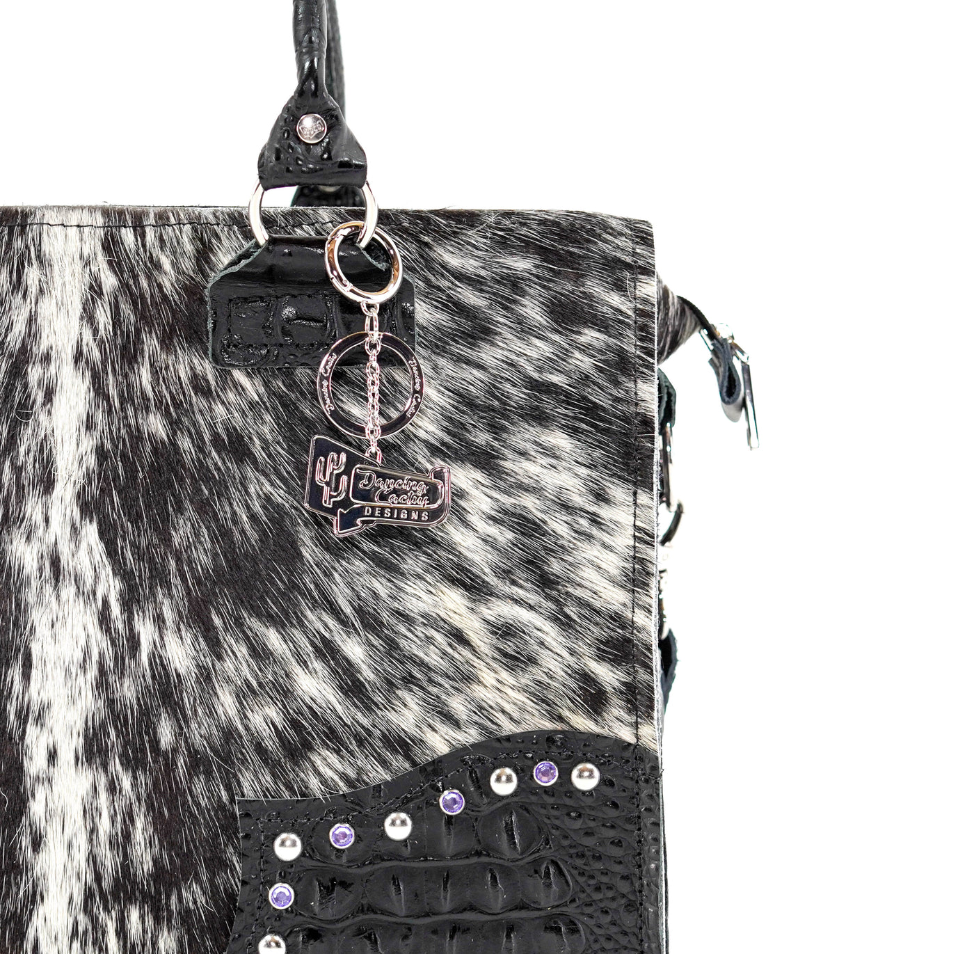 Clerk - Black & White w/ Onyx Croc
