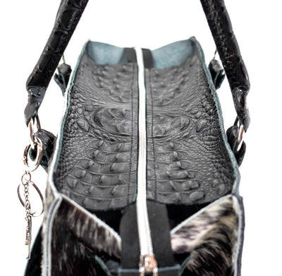 Clerk - Black & White w/ Onyx Croc