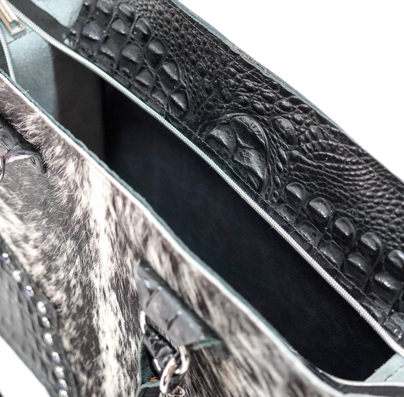 Clerk - Black & White w/ Onyx Croc