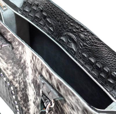 Clerk - Black & White w/ Onyx Croc