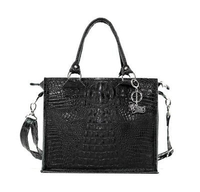 Minnie Pearl - All Embossed w/ Onyx Croc