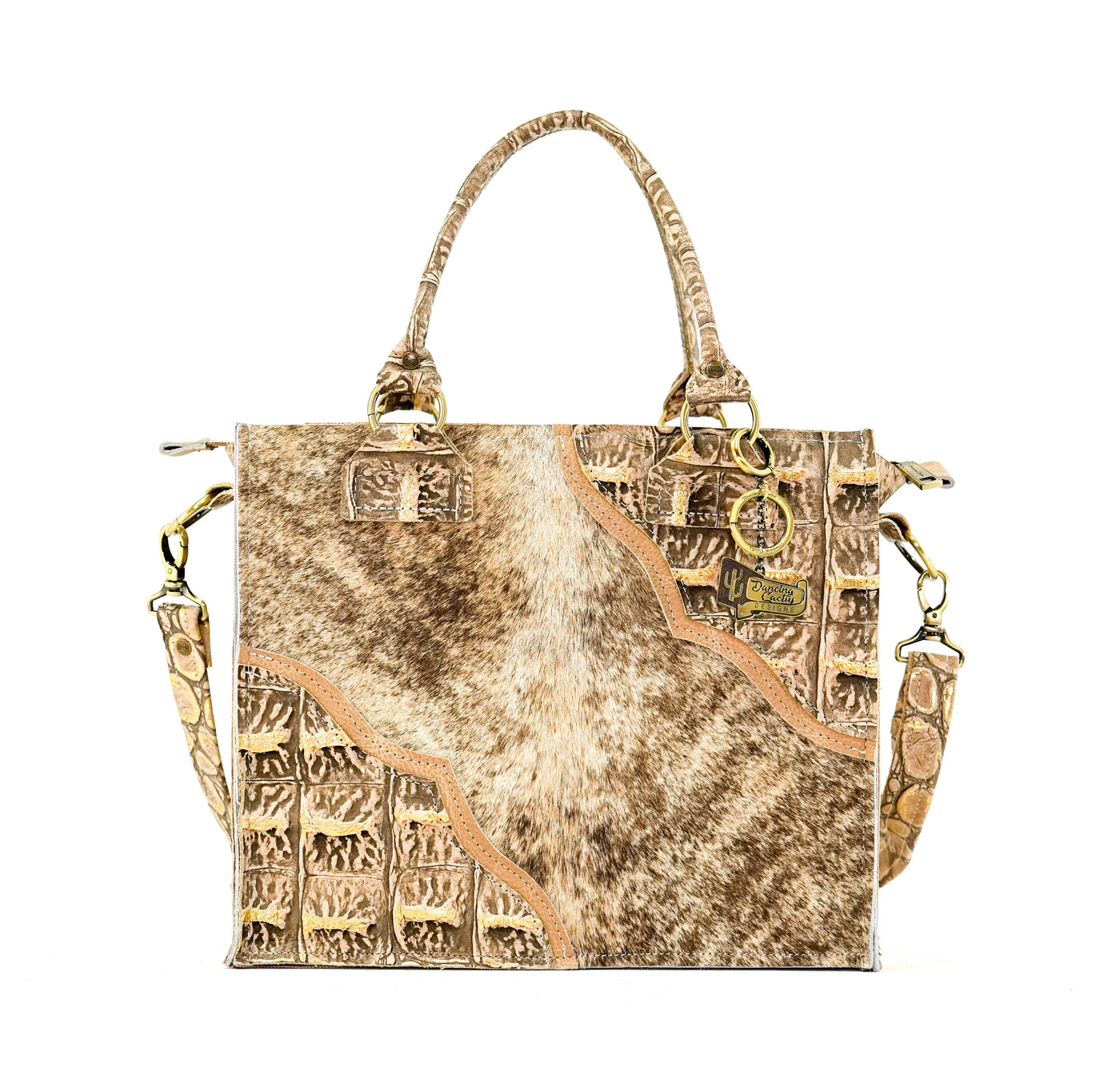 Minnie Pearl - Brindle w/ Ivory Jumbo Croc