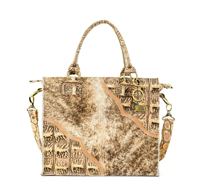Minnie Pearl - Brindle w/ Ivory Jumbo Croc
