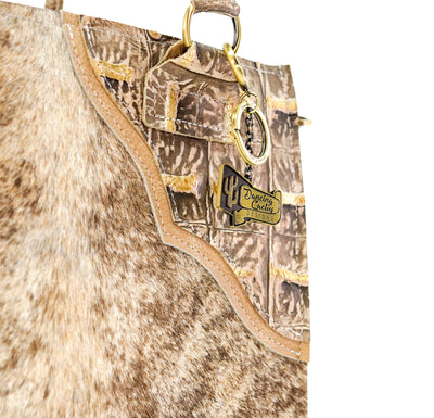 Minnie Pearl - Brindle w/ Ivory Jumbo Croc