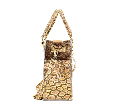 Minnie Pearl - Brindle w/ Ivory Jumbo Croc
