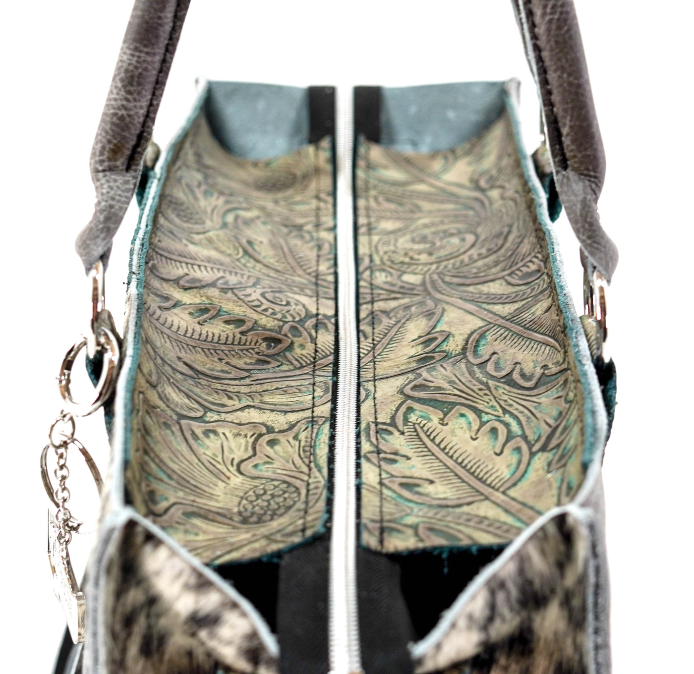 Clerk - Black & White w/ Turquoise Autumn