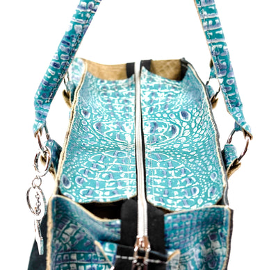 Clerk - All Embossed w/ Turquoise Sand Croc