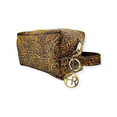 Dopp Kit-Luggage & Bags > Cosmetic & Toiletry Bags > Toiletry Bags-Western-Cowhide-Bags-Handmade-Products-Gifts-Dancing Cactus Designs