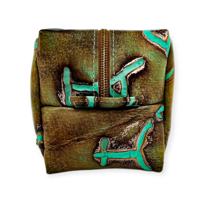 Dopp Kit-Luggage & Bags > Cosmetic & Toiletry Bags > Toiletry Bags-Western-Cowhide-Bags-Handmade-Products-Gifts-Dancing Cactus Designs