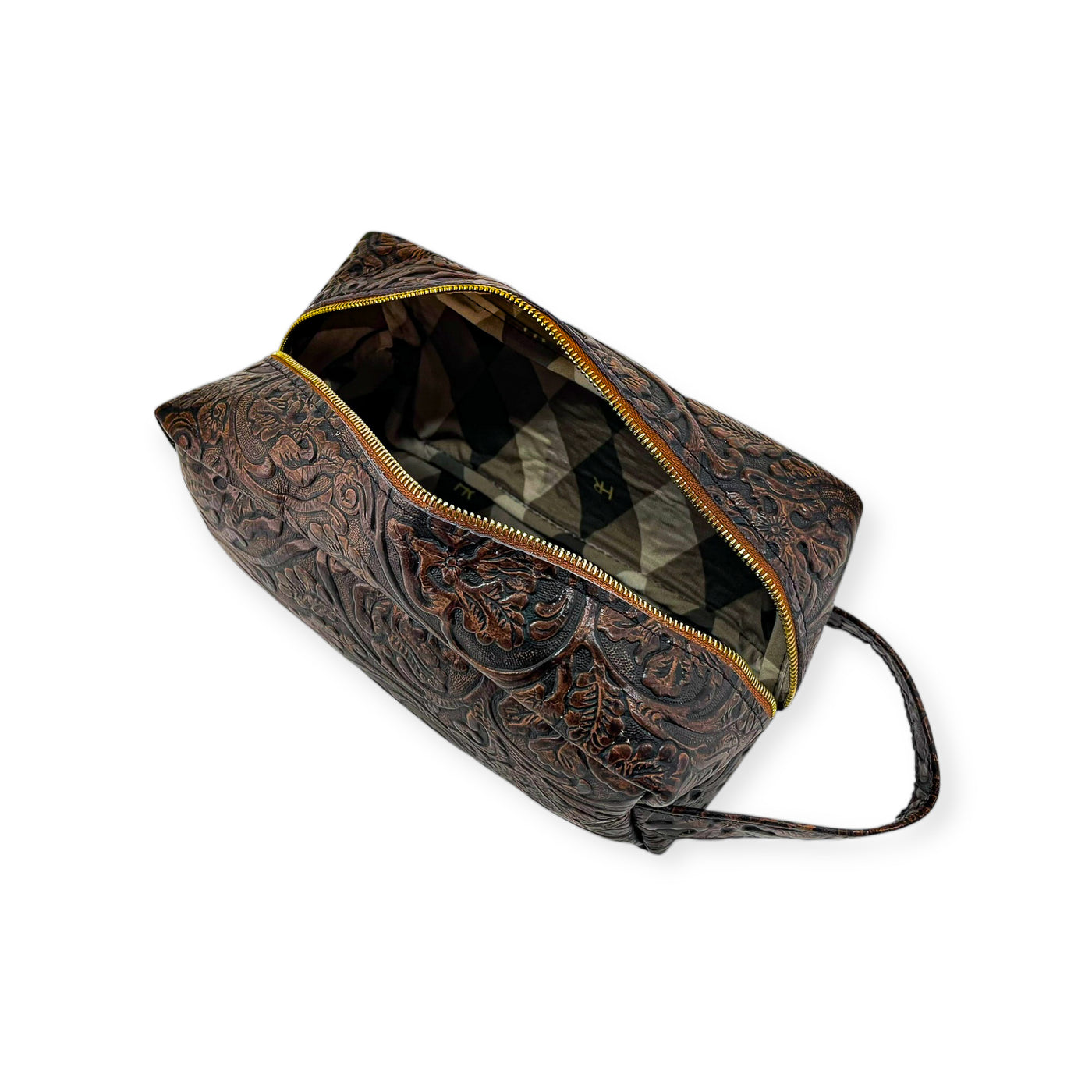 Dopp Kit-Luggage & Bags > Cosmetic & Toiletry Bags > Toiletry Bags-Western-Cowhide-Bags-Handmade-Products-Gifts-Dancing Cactus Designs