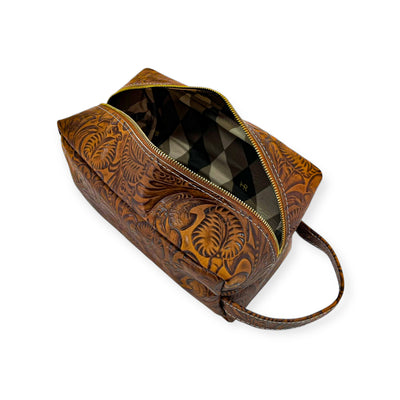 Dopp Kit-Luggage & Bags > Cosmetic & Toiletry Bags > Toiletry Bags-Western-Cowhide-Bags-Handmade-Products-Gifts-Dancing Cactus Designs
