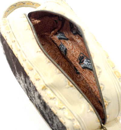 Dutton - Black & White w/ Golden Hills Navajo-Dutton-Western-Cowhide-Bags-Handmade-Products-Gifts-Dancing Cactus Designs