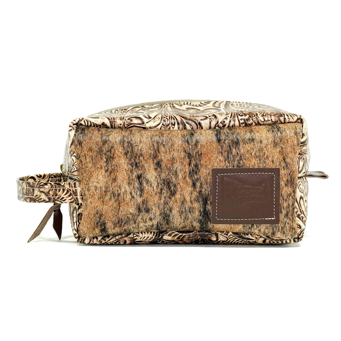 Dutton - Brindle w/ Ivory & Brown Dallas Tool-Dutton-Western-Cowhide-Bags-Handmade-Products-Gifts-Dancing Cactus Designs