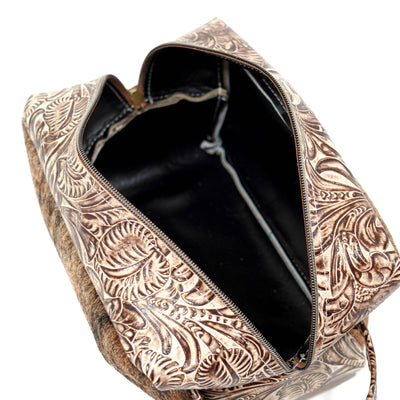 Dutton - Brindle w/ Ivory & Brown Dallas Tool-Dutton-Western-Cowhide-Bags-Handmade-Products-Gifts-Dancing Cactus Designs