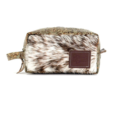 Dutton - Chocolate & White w/ Gilded Tool-Dutton-Western-Cowhide-Bags-Handmade-Products-Gifts-Dancing Cactus Designs