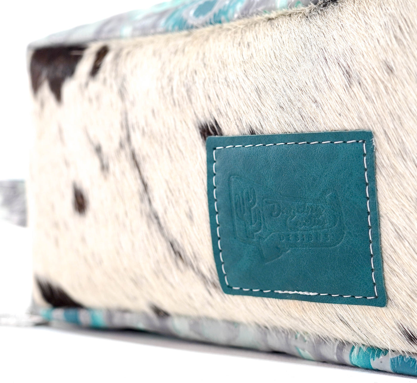 Dutton - Chocolate & White w/ Royston Aztec-Dutton-Western-Cowhide-Bags-Handmade-Products-Gifts-Dancing Cactus Designs