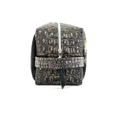Dutton - Dark Brindle w/ Smoke Show Croc-Dutton-Western-Cowhide-Bags-Handmade-Products-Gifts-Dancing Cactus Designs
