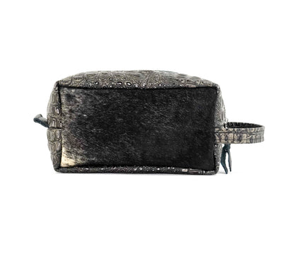 Dutton - Dark Brindle w/ Smoke Show Croc-Dutton-Western-Cowhide-Bags-Handmade-Products-Gifts-Dancing Cactus Designs