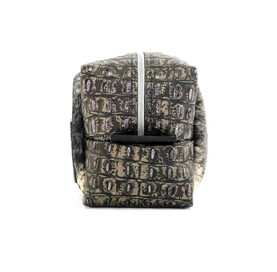 Dutton - Dark Brindle w/ Smoke Show Croc-Dutton-Western-Cowhide-Bags-Handmade-Products-Gifts-Dancing Cactus Designs