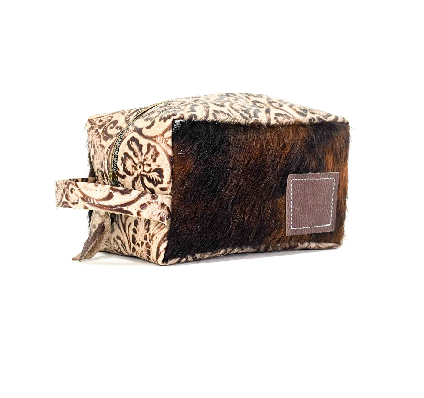Dutton - Red Brindle w/ Ivory Tool-Dutton-Western-Cowhide-Bags-Handmade-Products-Gifts-Dancing Cactus Designs