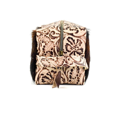 Dutton - Red Brindle w/ Ivory Tool-Dutton-Western-Cowhide-Bags-Handmade-Products-Gifts-Dancing Cactus Designs