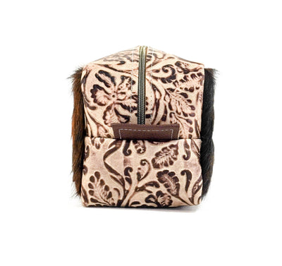 Dutton - Red Brindle w/ Ivory Tool-Dutton-Western-Cowhide-Bags-Handmade-Products-Gifts-Dancing Cactus Designs