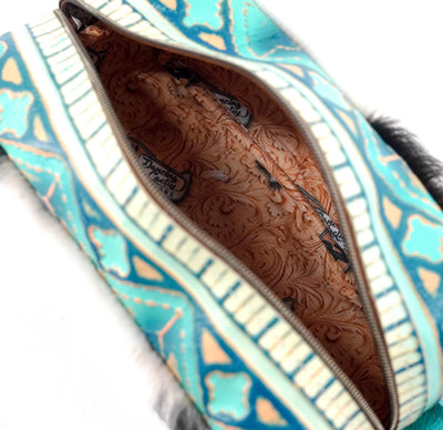Dutton - Tricolor w/ Margaritaville Navajo-Dutton-Western-Cowhide-Bags-Handmade-Products-Gifts-Dancing Cactus Designs