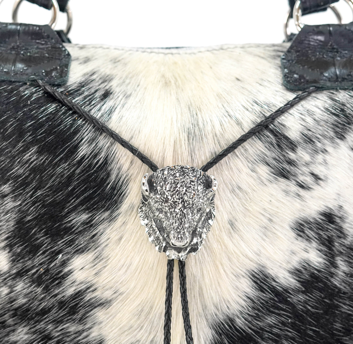 Fancy Annie - Black & White w/ No Embossed-Fancy Annie-Western-Cowhide-Bags-Handmade-Products-Gifts-Dancing Cactus Designs