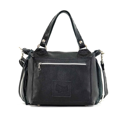 Fancy Annie - Black & White w/ No Embossed-Fancy Annie-Western-Cowhide-Bags-Handmade-Products-Gifts-Dancing Cactus Designs