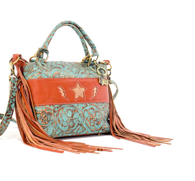 Fancy Annie - Sedona Leather w/ Sierra Tool-Fancy Annie-Western-Cowhide-Bags-Handmade-Products-Gifts-Dancing Cactus Designs