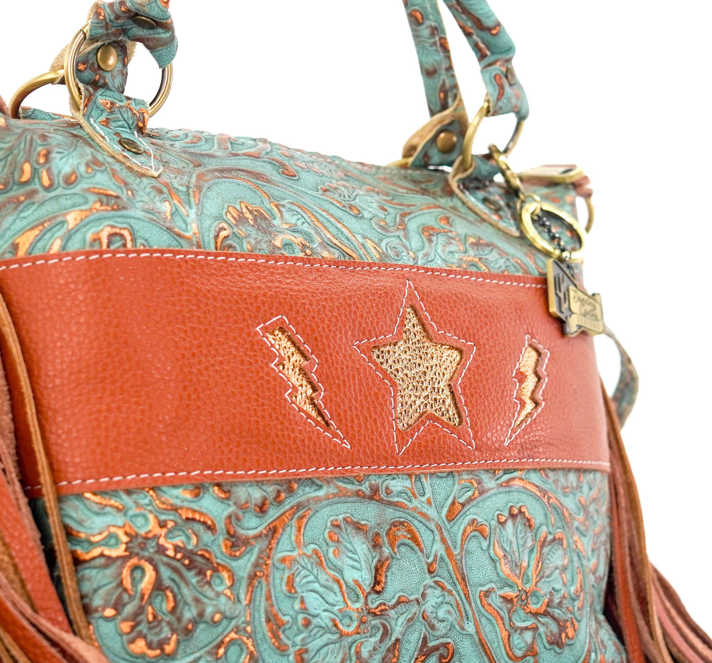 Fancy Annie - Sedona Leather w/ Sierra Tool-Fancy Annie-Western-Cowhide-Bags-Handmade-Products-Gifts-Dancing Cactus Designs