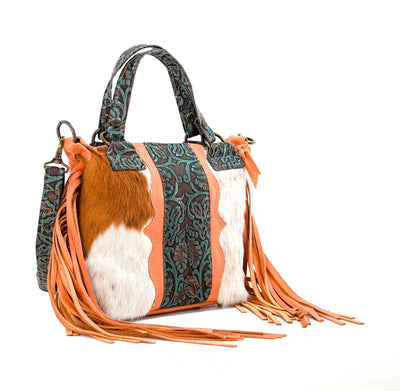 Fancy Annie - Tricolor w/ Evergreen tool-Fancy Annie-Western-Cowhide-Bags-Handmade-Products-Gifts-Dancing Cactus Designs