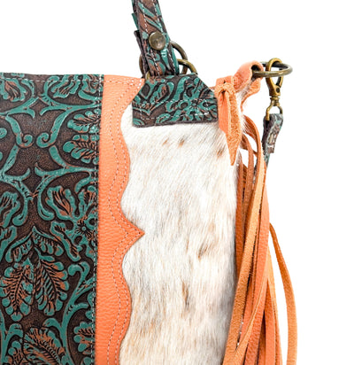 Fancy Annie - Tricolor w/ Evergreen tool-Fancy Annie-Western-Cowhide-Bags-Handmade-Products-Gifts-Dancing Cactus Designs