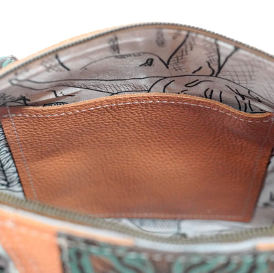 Fancy Annie - Tricolor w/ Evergreen tool-Fancy Annie-Western-Cowhide-Bags-Handmade-Products-Gifts-Dancing Cactus Designs