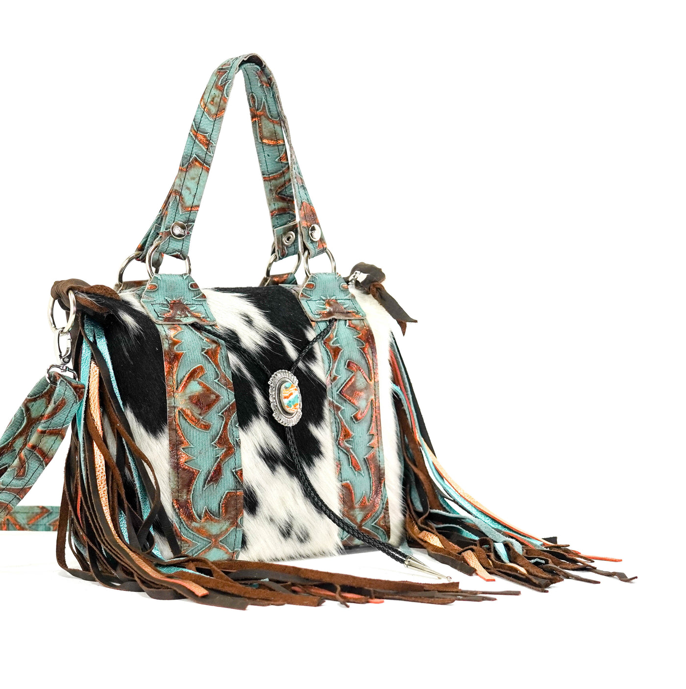 Fancy Annie - Tricolor w/ Patriot Laredo-Fancy Annie-Western-Cowhide-Bags-Handmade-Products-Gifts-Dancing Cactus Designs