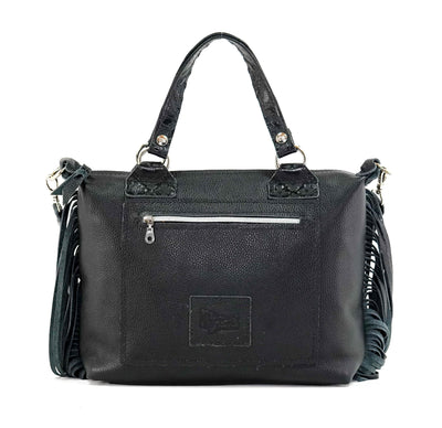 Fancy Oakley - Black & White w/ Onyx Navajo-Fancy Oakley-Western-Cowhide-Bags-Handmade-Products-Gifts-Dancing Cactus Designs