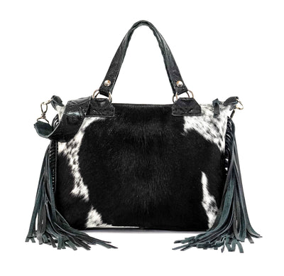 Fancy Oakley - Black & White w/ Onyx Navajo-Fancy Oakley-Western-Cowhide-Bags-Handmade-Products-Gifts-Dancing Cactus Designs