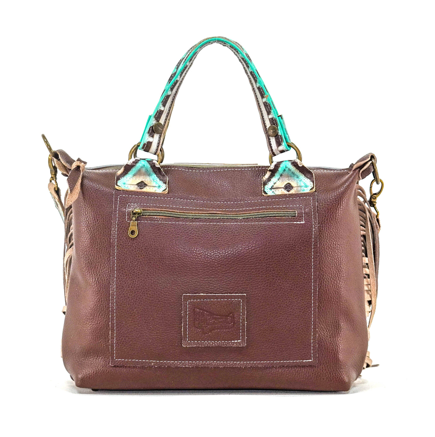 Fancy Oakley - Brindle w/ Cocoa Navajo-Fancy Oakley-Western-Cowhide-Bags-Handmade-Products-Gifts-Dancing Cactus Designs