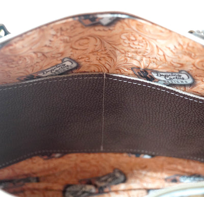 Fancy Oakley - Brindle w/ Walnut Navajo-Fancy Oakley-Western-Cowhide-Bags-Handmade-Products-Gifts-Dancing Cactus Designs