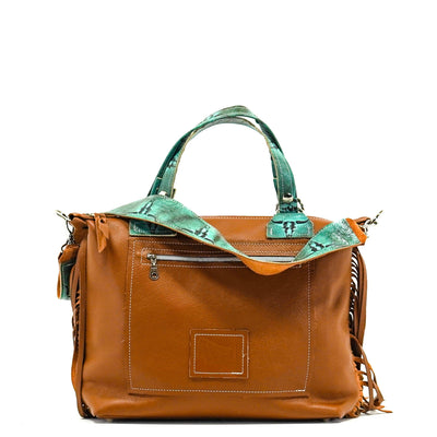 Fancy Oakley - Chocolate-Spotted Brindle w/ No Embossed-Fancy Oakley-Western-Cowhide-Bags-Handmade-Products-Gifts-Dancing Cactus Designs
