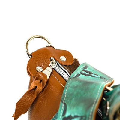 Fancy Oakley - Chocolate-Spotted Brindle w/ No Embossed-Fancy Oakley-Western-Cowhide-Bags-Handmade-Products-Gifts-Dancing Cactus Designs
