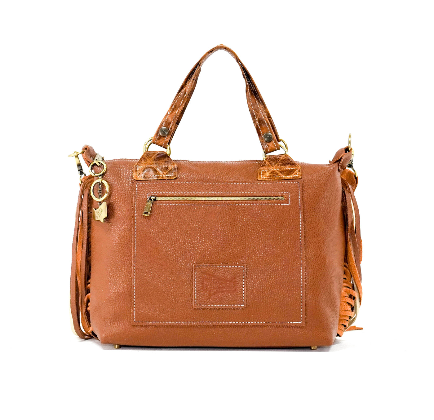 Fancy Oakley - Longhorn w/ Caramel Diamond Stitch-Fancy Oakley-Western-Cowhide-Bags-Handmade-Products-Gifts-Dancing Cactus Designs