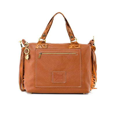Fancy Oakley - Longhorn w/ Caramel Diamond Stitch-Fancy Oakley-Western-Cowhide-Bags-Handmade-Products-Gifts-Dancing Cactus Designs
