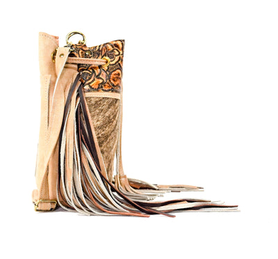 Gabby - Brindle w/ Savannah Roses-Gabby-Western-Cowhide-Bags-Handmade-Products-Gifts-Dancing Cactus Designs